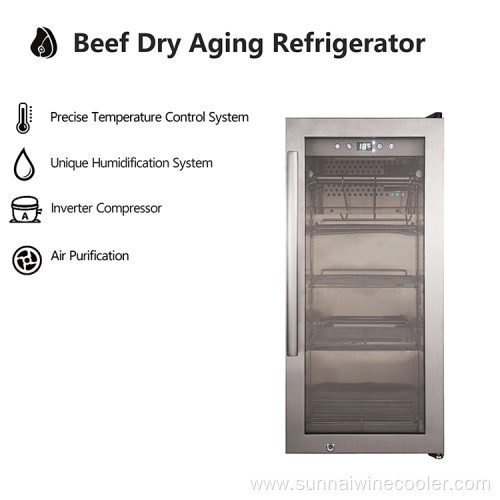 Compressor temperature controlled beef refrigerator